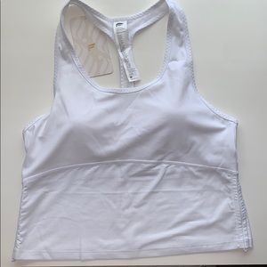 White cropped athletic top